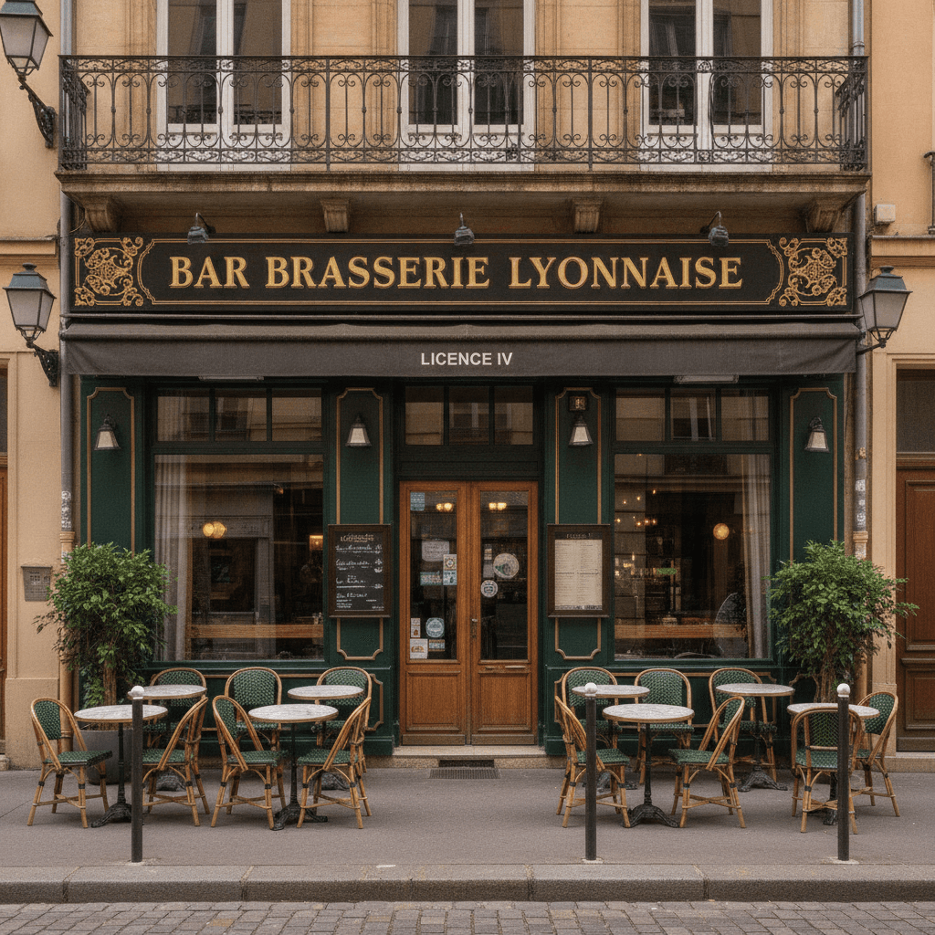 Bar-brasserie 167m² à Lyon : terrasse - licence IV