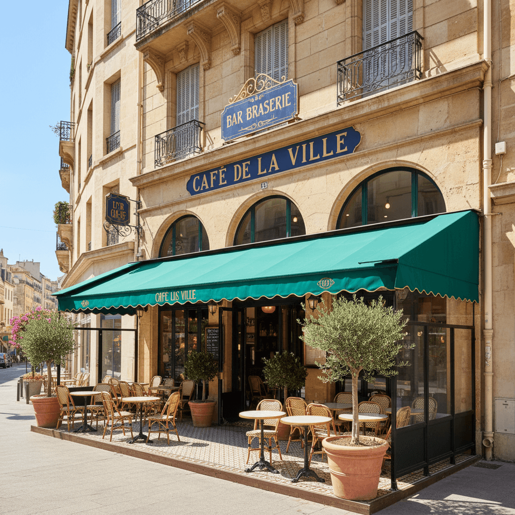 Bar-brasserie 200m² à Marseille : terrasse - licence IV