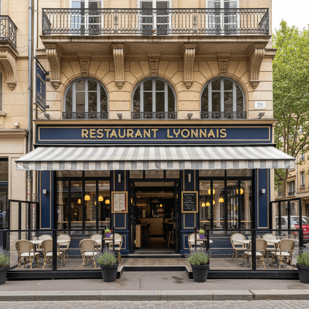 Restaurant 275m² à Lyon : terrasse - licence IV