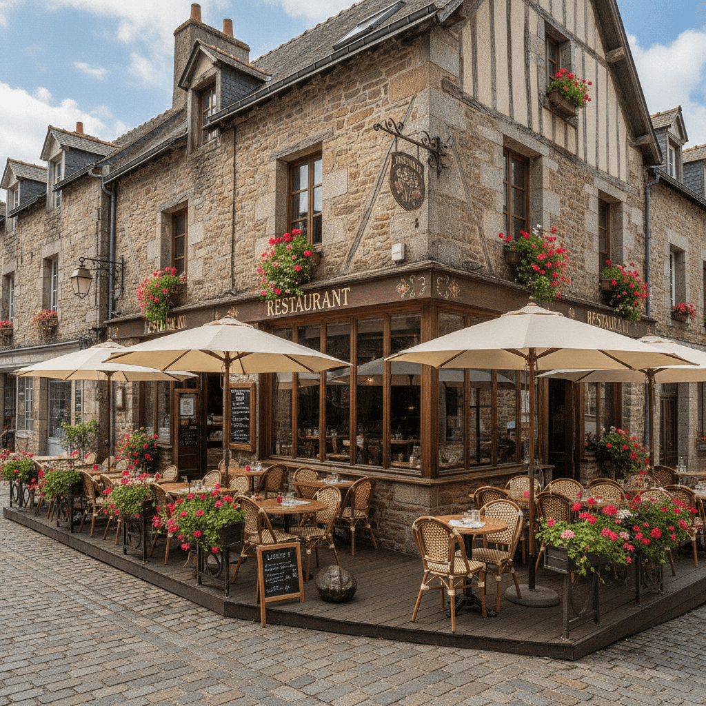 Restaurant 200m² à Rochefort-En-Terre : terrasse - licence IV - Image 1
