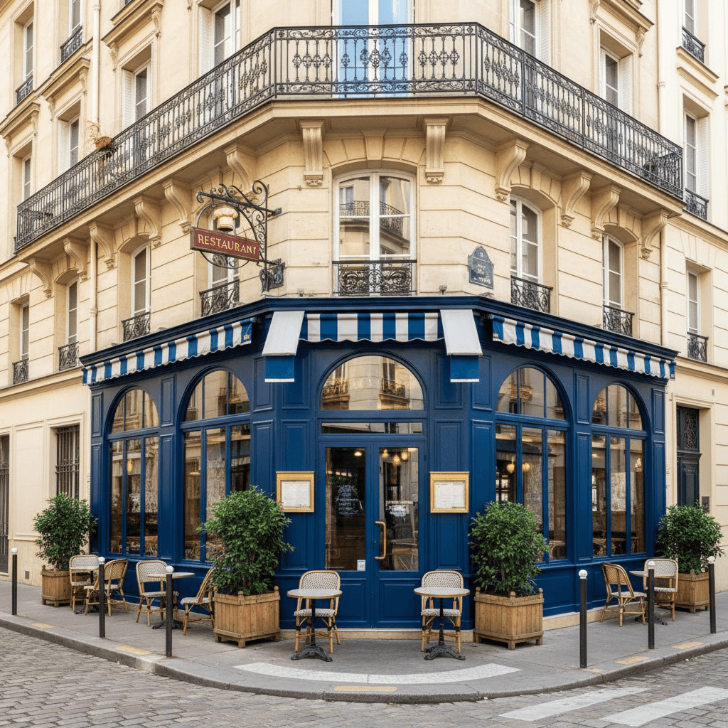 Restaurant 25 couverts à Paris : terrasse - extraction