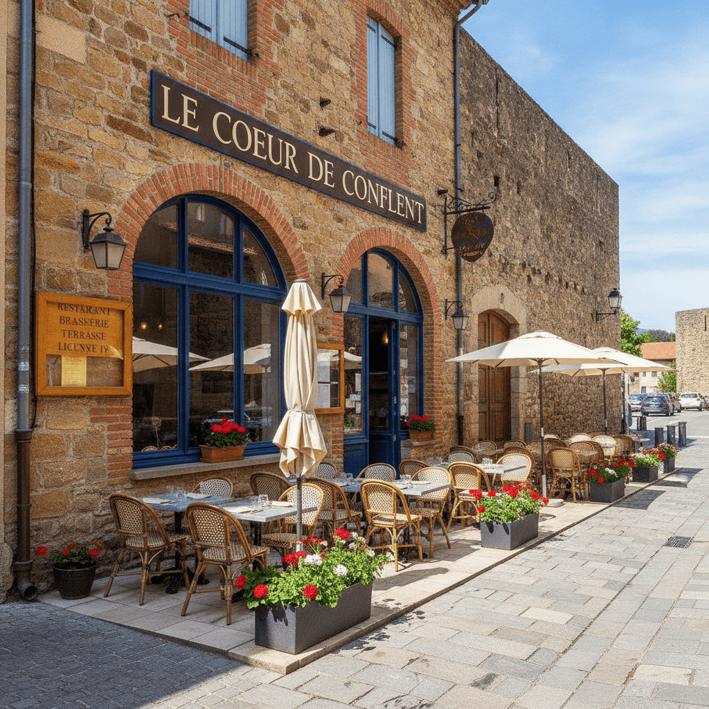 Restaurant 200m² à Villefranche-De-Conflent : terrasse - licence IV