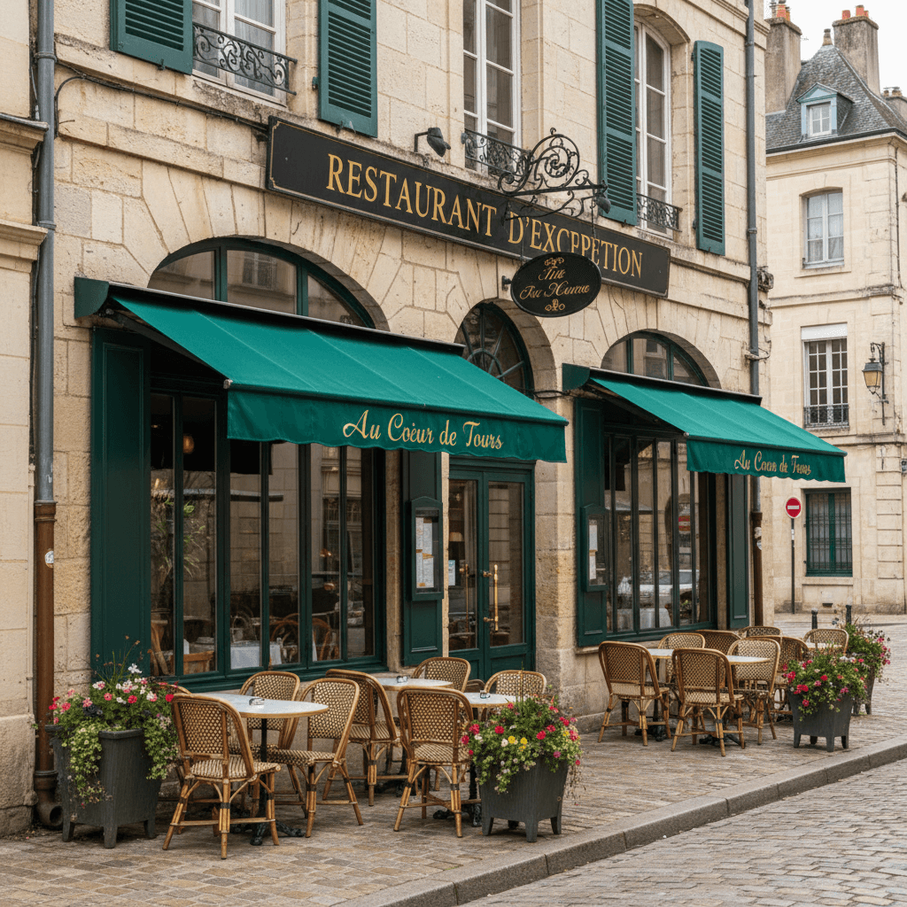 Restaurant à Tours : terrasse - extraction - Image 1