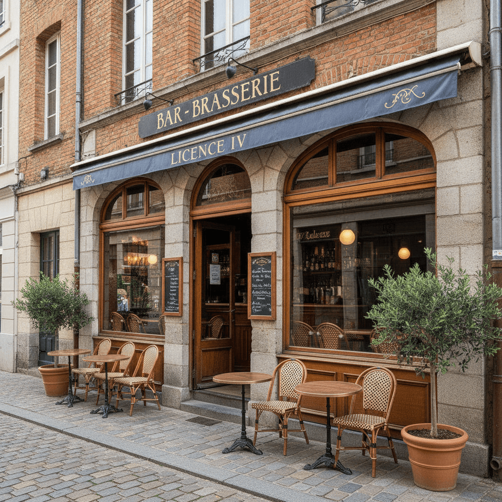 Bar-brasserie à Lille : terrasse - licence IV