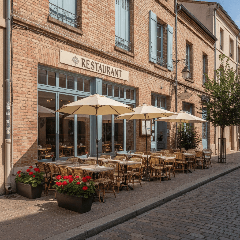 Restaurant 55m² à Toulouse : terrasse - licence IV