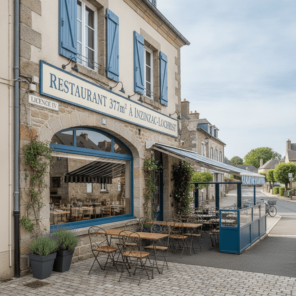 Restaurant 377m² à Inzinzac-Lochrist : terrasse - licence IV - Image 1