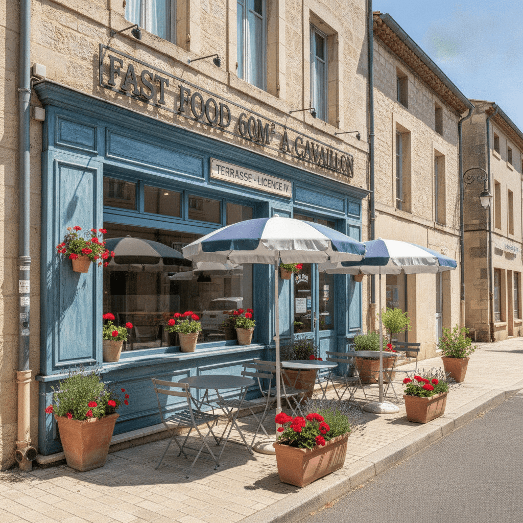 Fast-food 60m² à Cavaillon : terrasse - licence IV