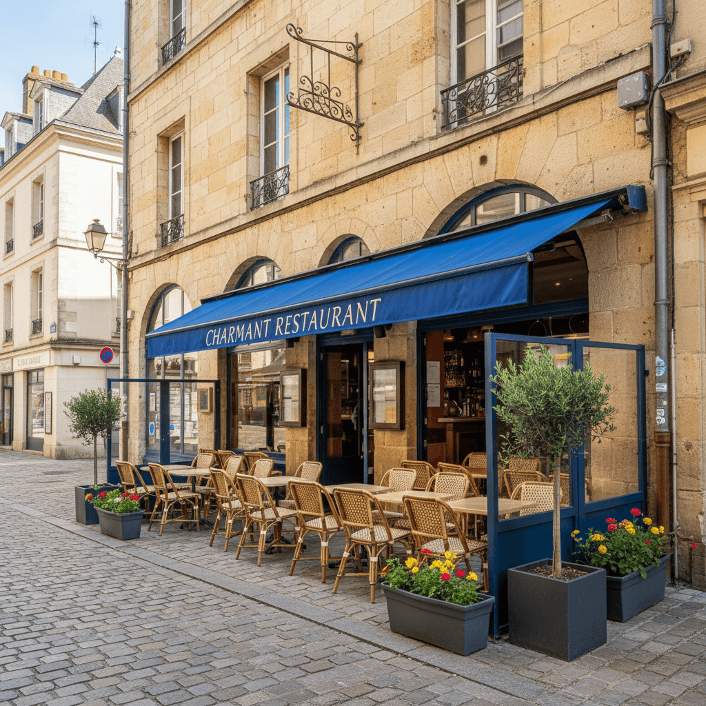 Restaurant à Poitiers : terrasse - extraction - Image 1