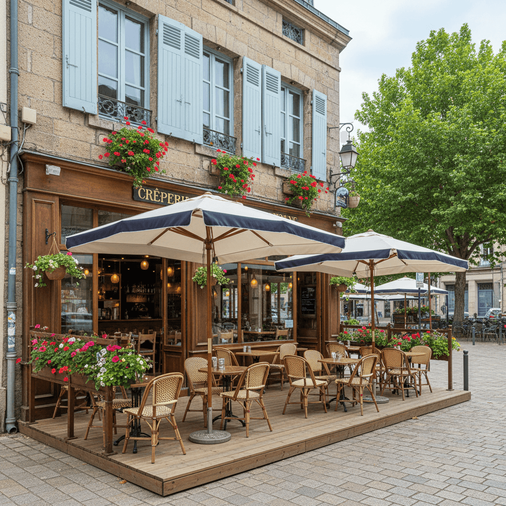 Restaurant 180m² à Nantes : terrasse - licence IV