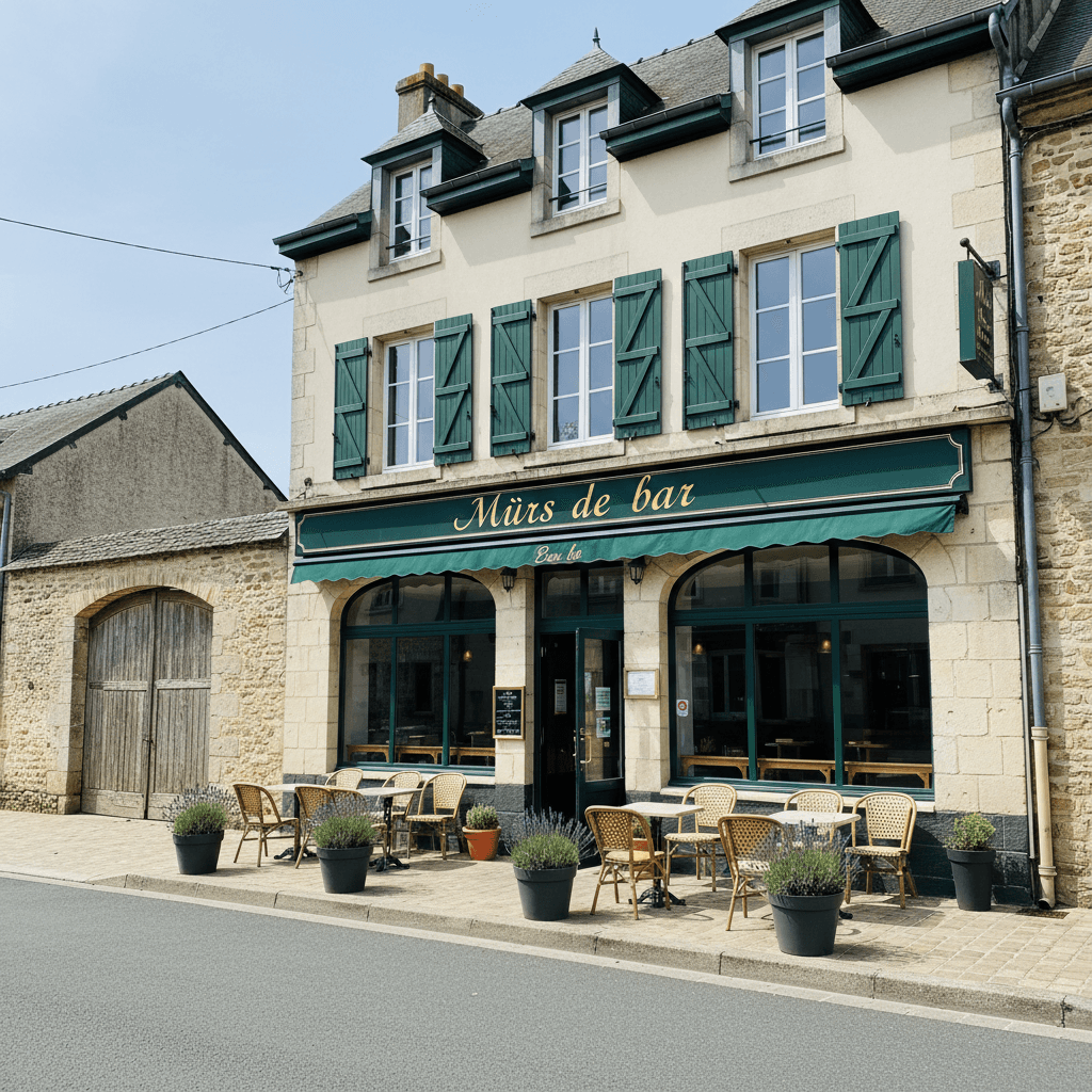 Bar-brasserie 195m² à Montreuil-Le-Gast : terrasse - licence IV - Image 1