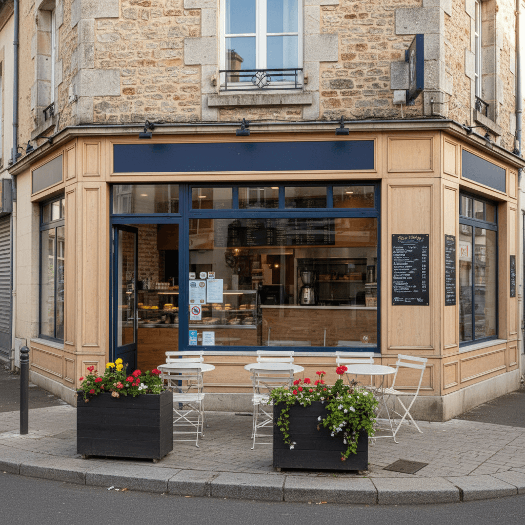 Fast-food 55m² à Coutances : terrasse - Image 1
