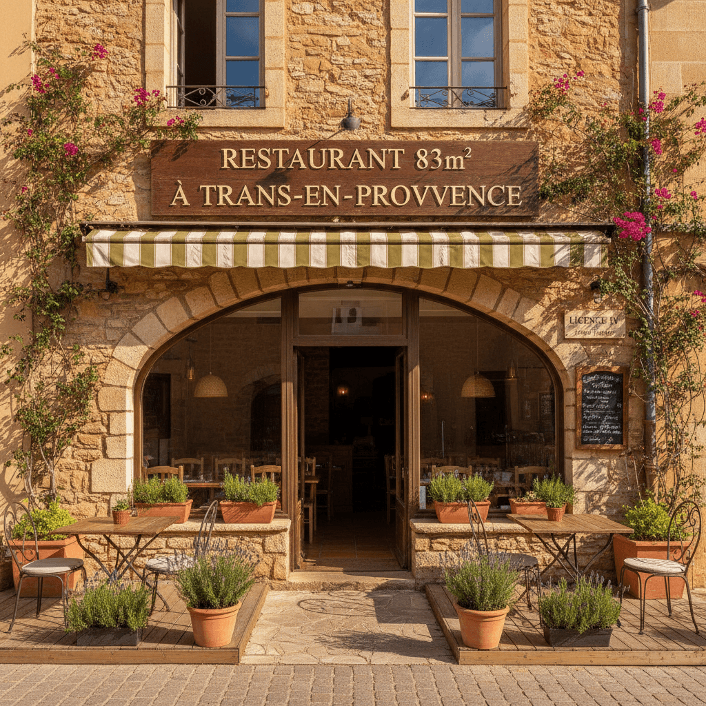 Restaurant 83m² à Trans-En-Provence : terrasse - licence IV - Image 1