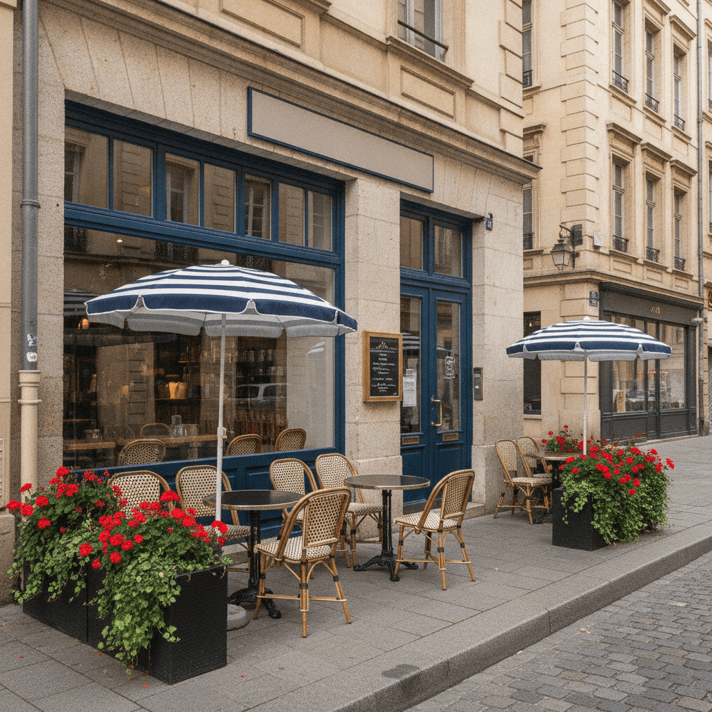 Snack 50m² à Lyon : terrasse