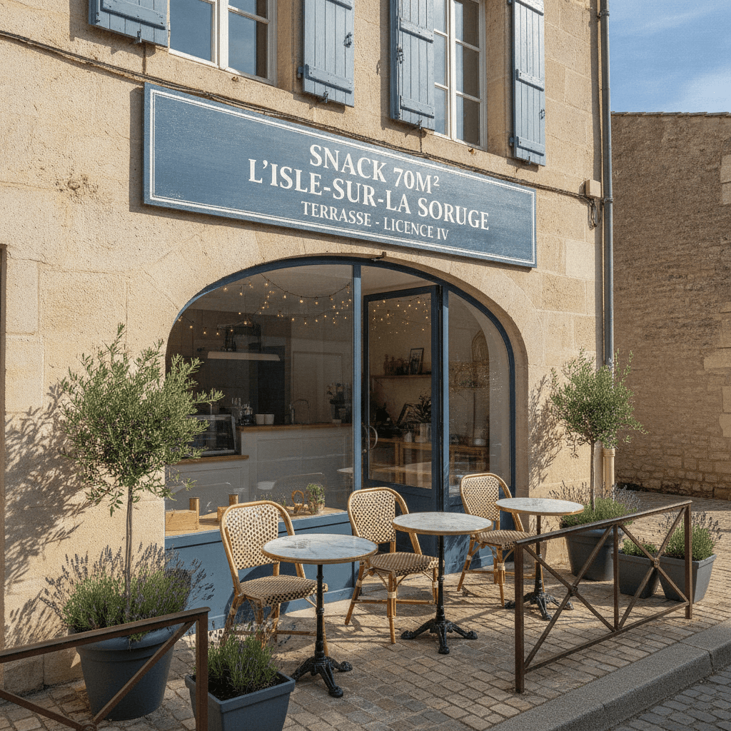 Snack 70m² à L'Isle-Sur-La-Sorgue : terrasse - licence IV - Image 1
