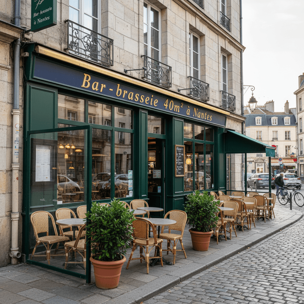 Bar-brasserie 40m² à Nantes : terrasse