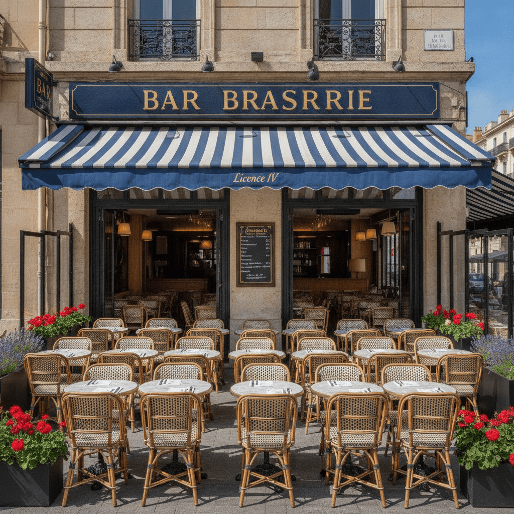 Bar-brasserie 90m² à Marseille : terrasse - licence IV