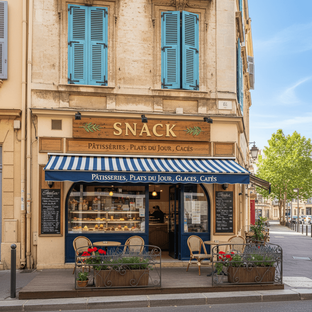 Snack 56m² à Marseille : terrasse - extraction