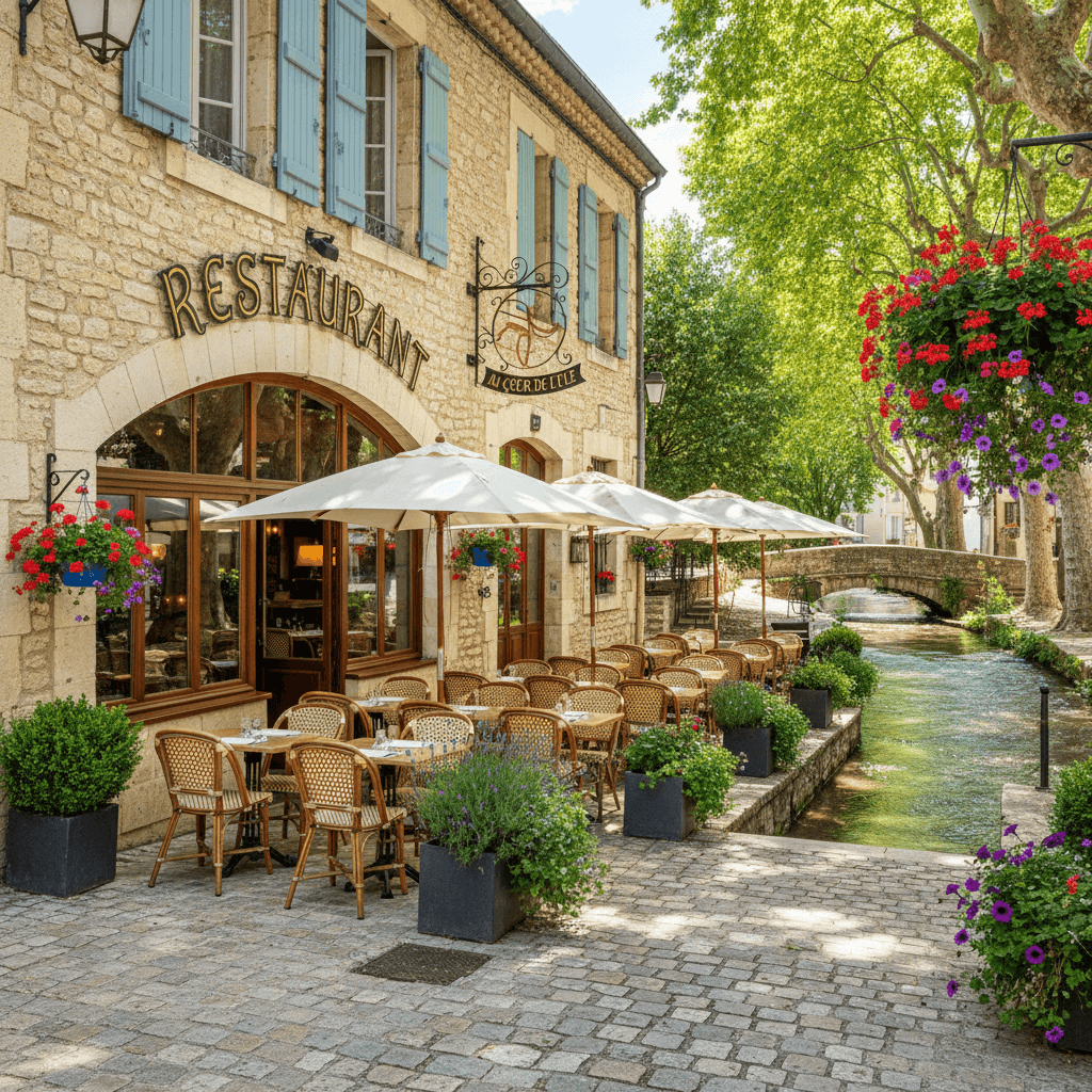 Restaurant 38m² à L'Isle-Sur-La-Sorgue : terrasse - Image 1