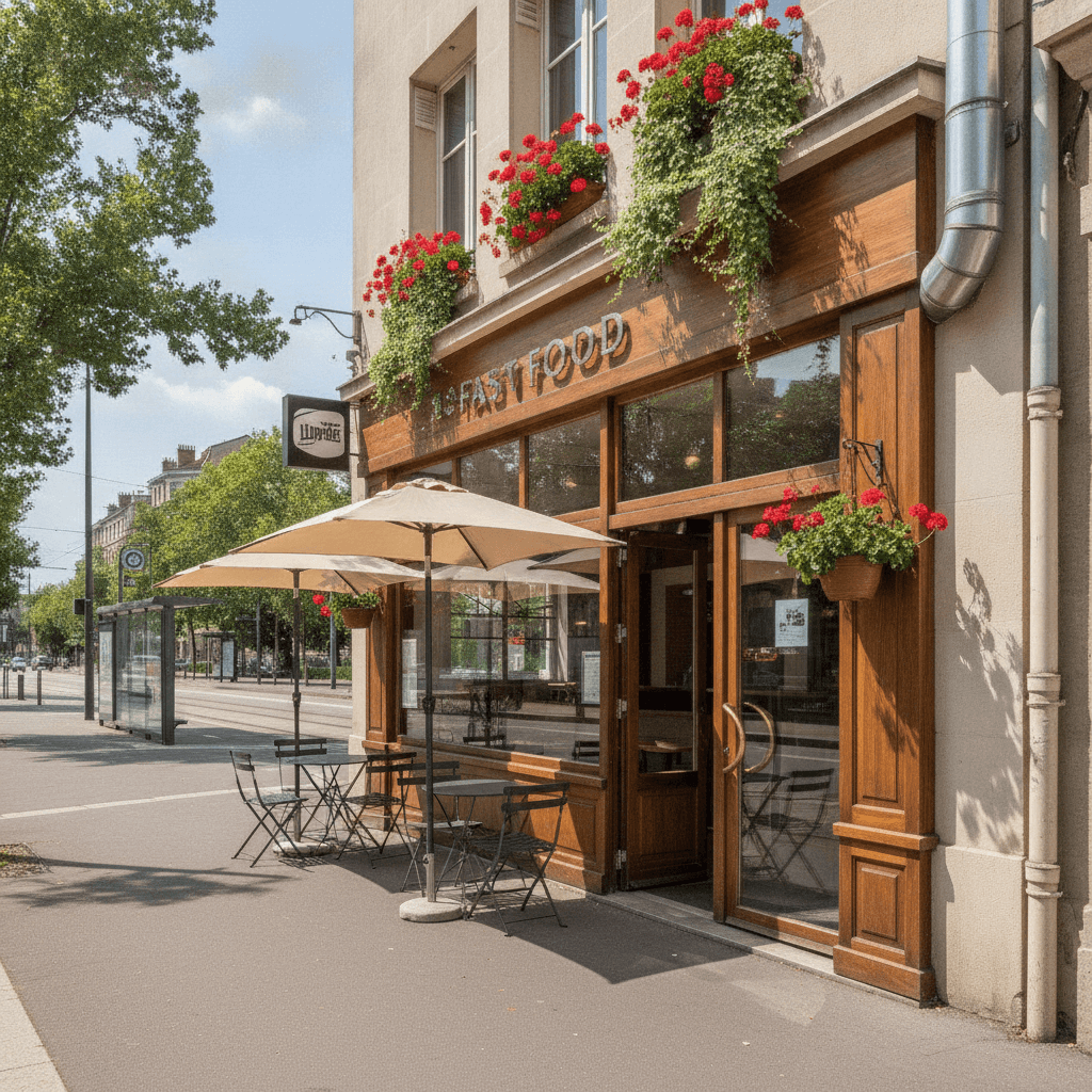 Fast-food 125m² à Villeurbanne : terrasse - extraction