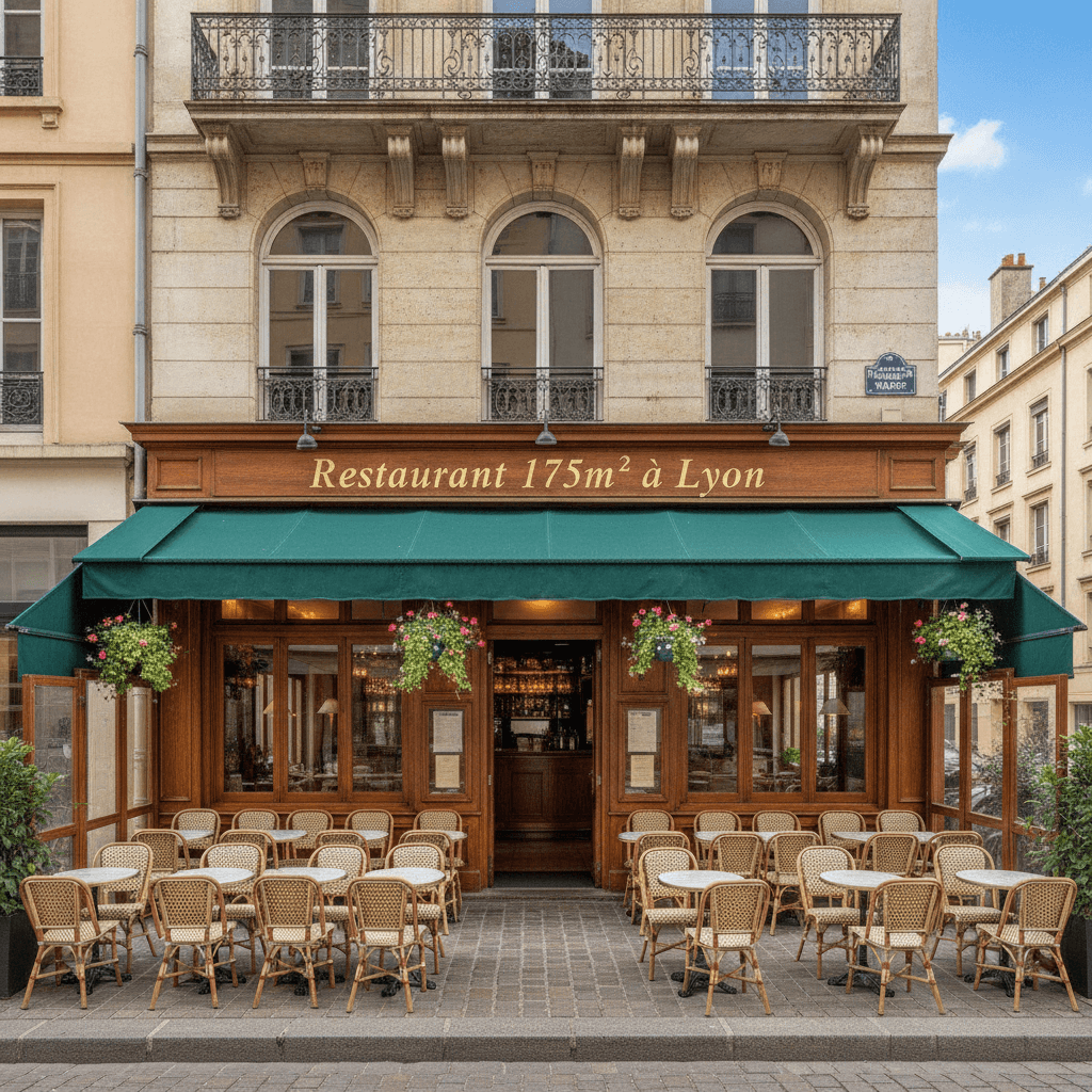 Restaurant 175m² à Lyon : terrasse - extraction