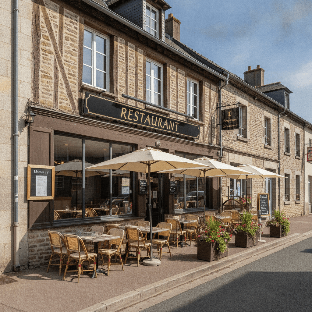 Restaurant 200m² à Saint-Hilaire-Du-Harcouët : terrasse - licence IV - Image 1