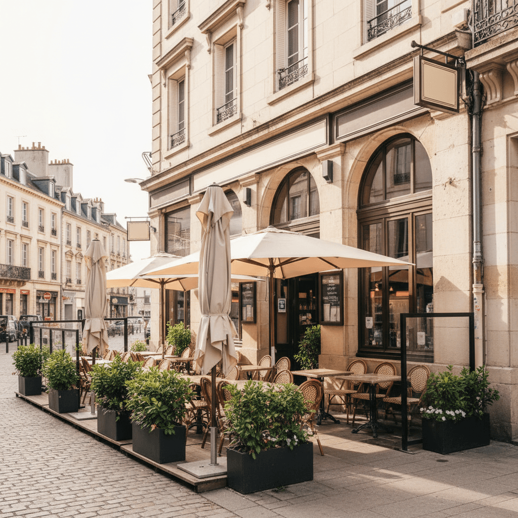 Bar-brasserie 64m² à Clermont-Ferrand : terrasse - licence IV