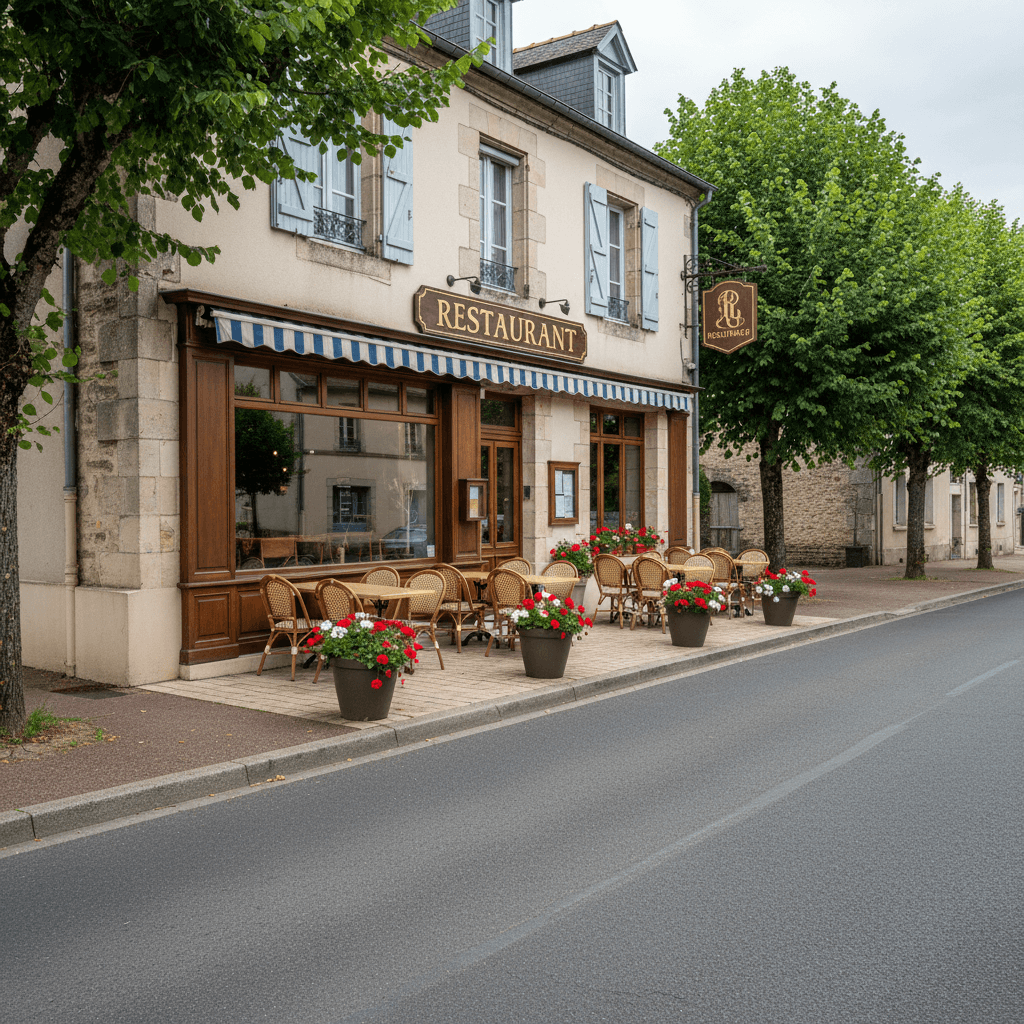 Restaurant à Lussac-Les-Châteaux : terrasse - licence IV - Image 1