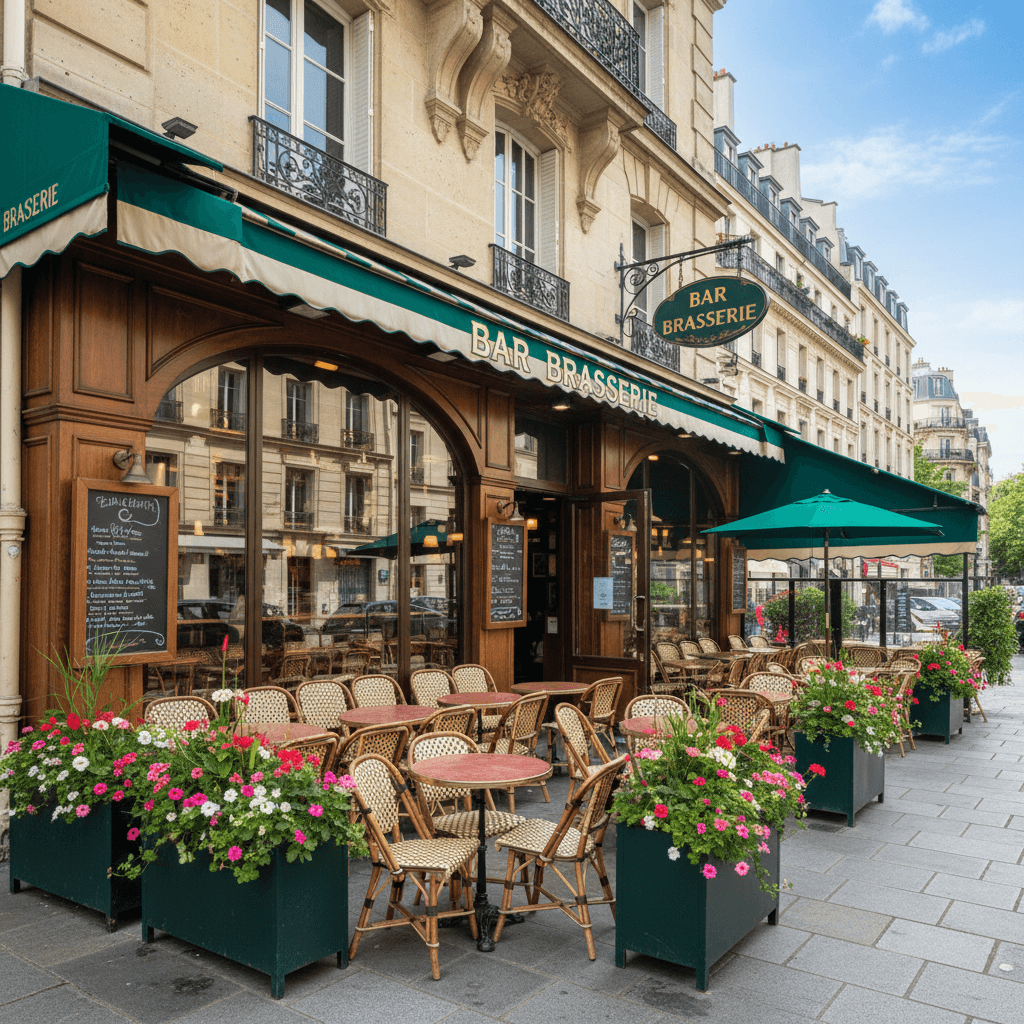 Bar-brasserie 80 couverts à Paris : terrasse - licence IV en redressement