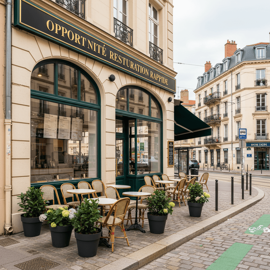 Fast-food à Lyon : terrasse - licence IV - Image 1