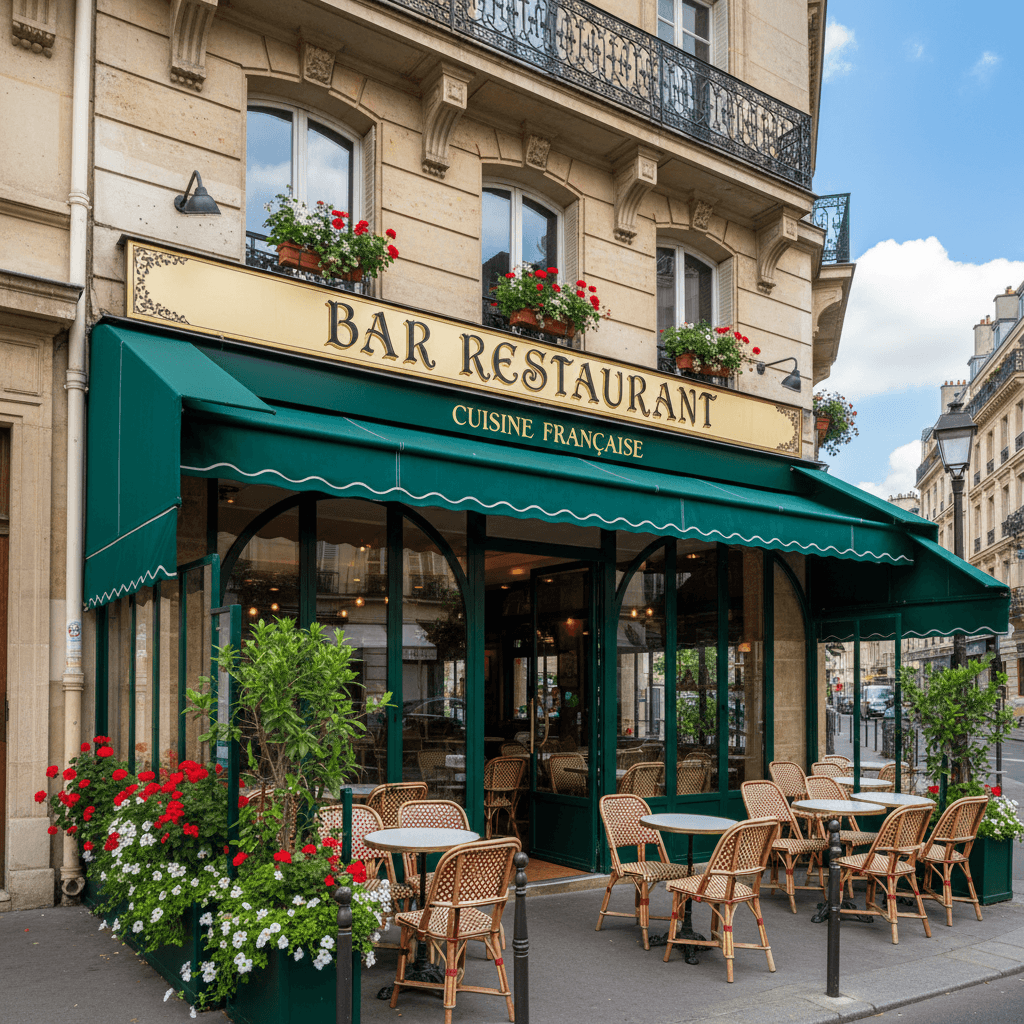 Bar-restaurant 40 couverts à Paris : terrasse - licence IV