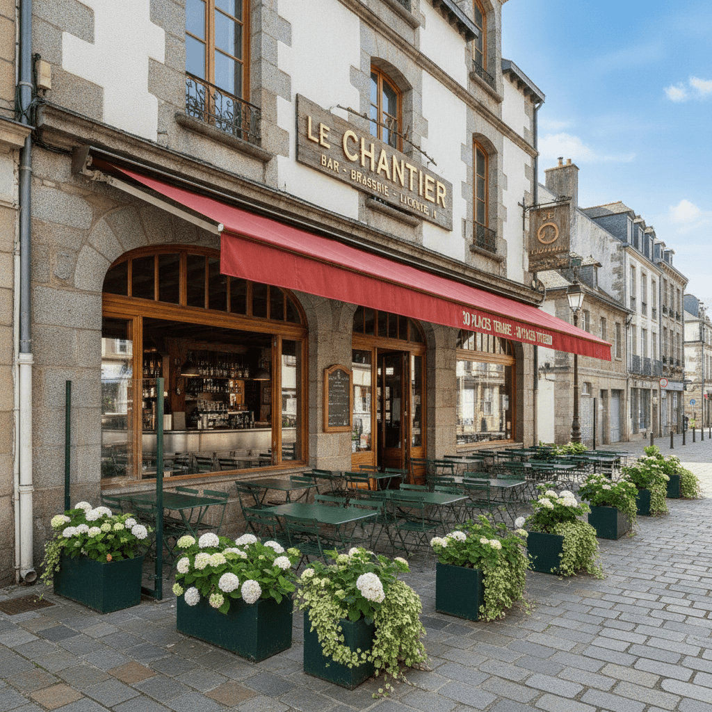 Bar-brasserie à Vannes : terrasse - licence IV