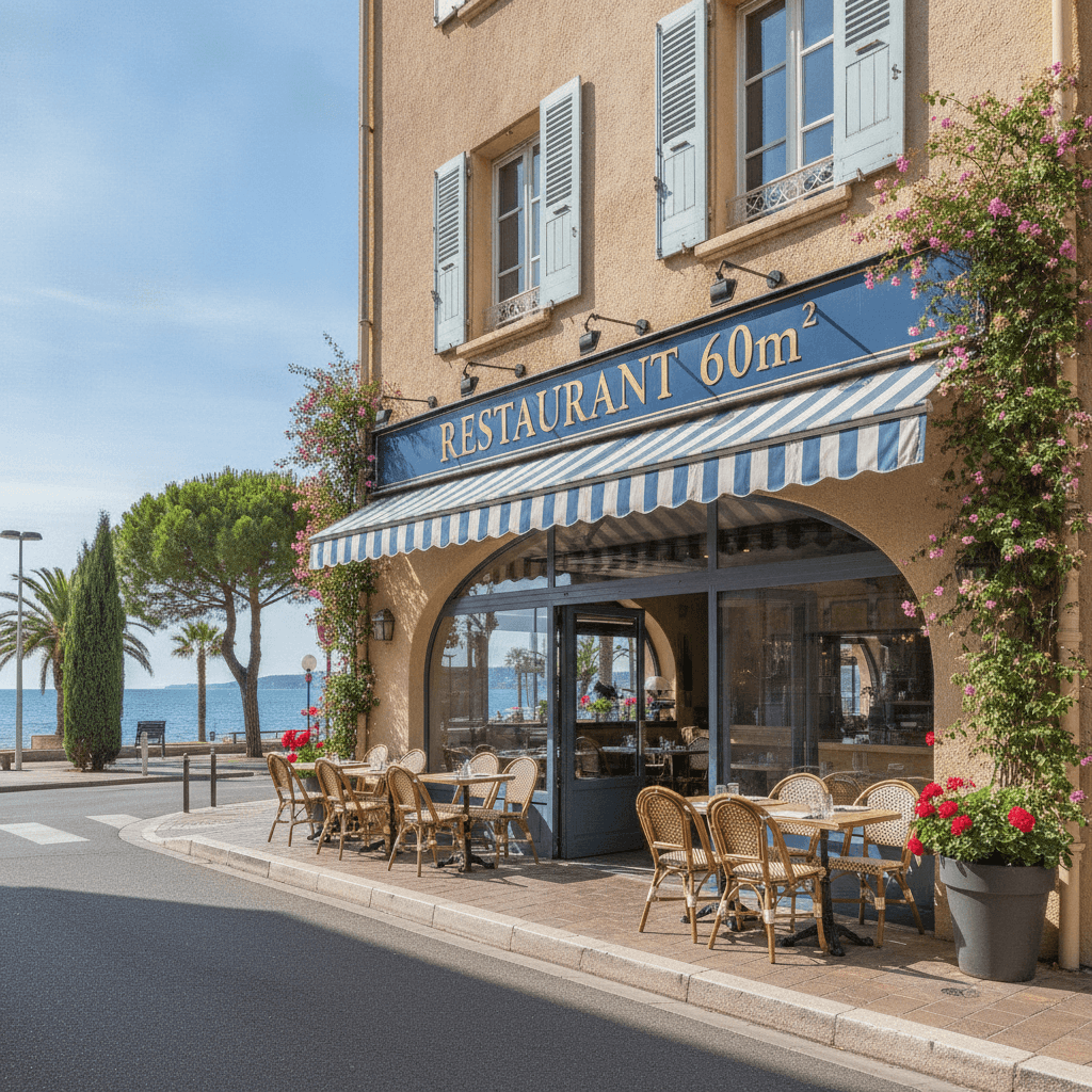 Restaurant 60m² à Antibes : terrasse - licence IV - Image 1