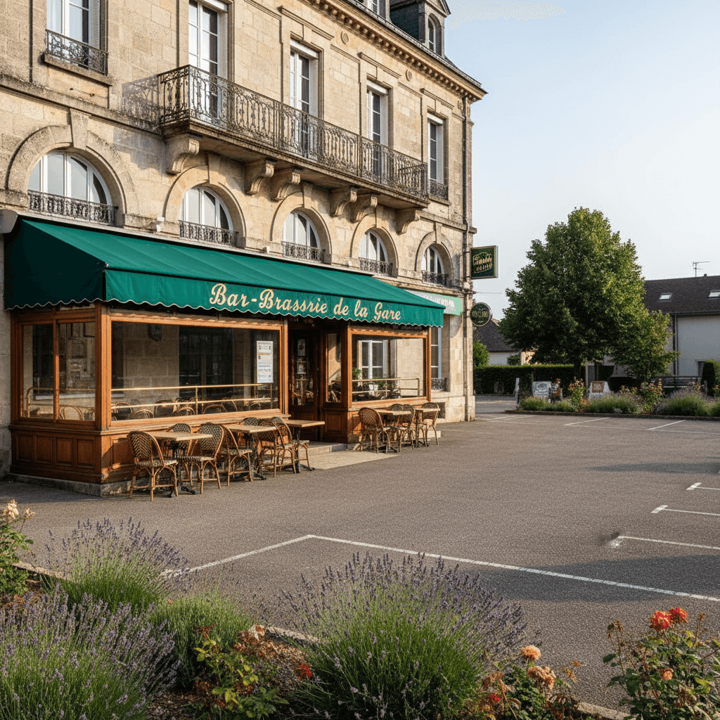 Bar-brasserie 657m² à Montchanin : terrasse - licence IV - Image 1