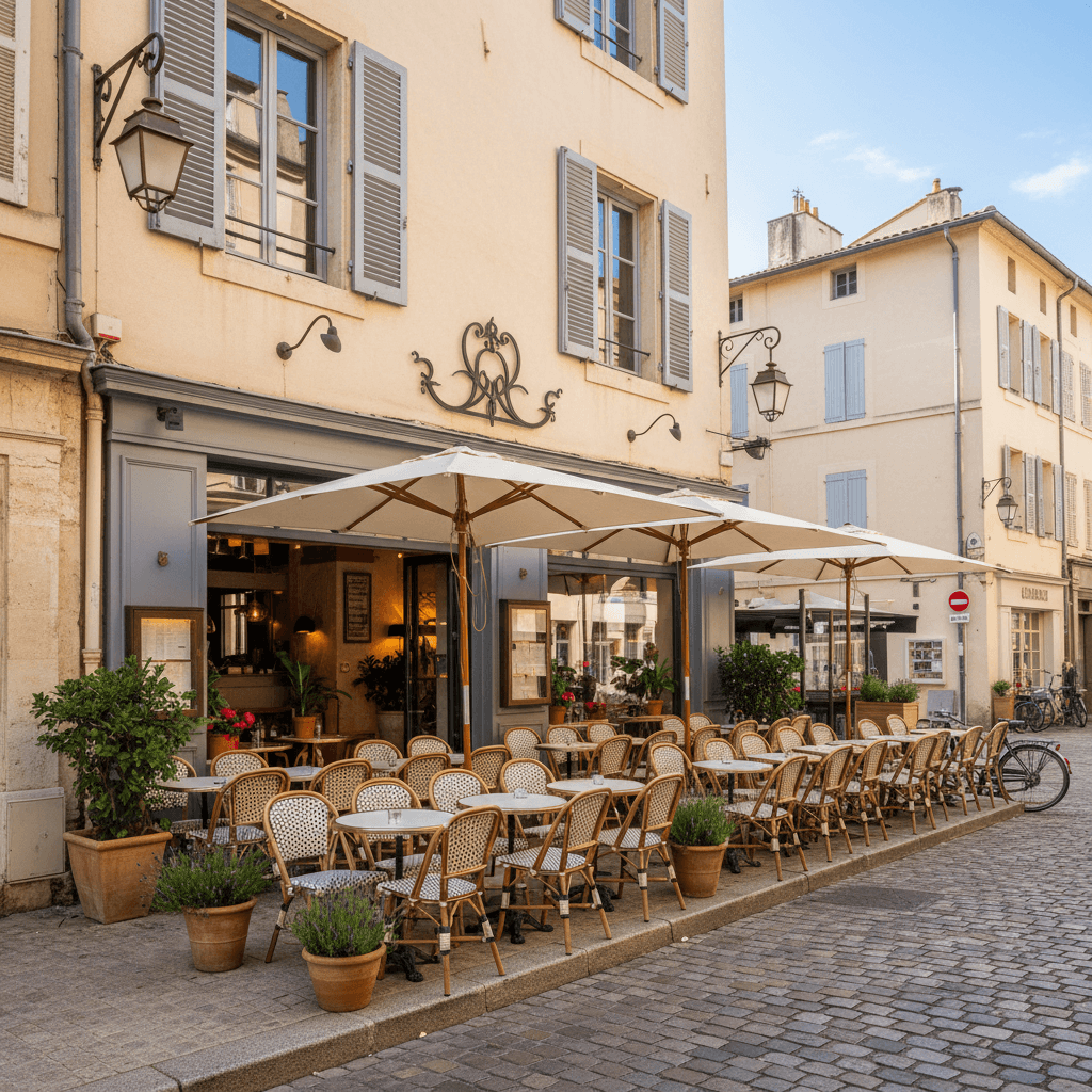 Restaurant 100m² à Aix-En-Provence : terrasse - extraction