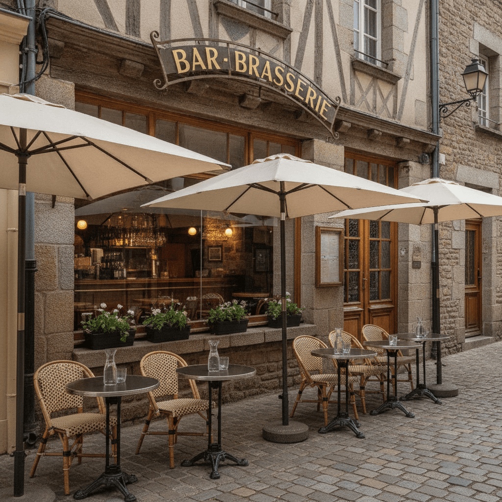 Bar-brasserie 60m² à Dinan : terrasse - licence IV - Image 1