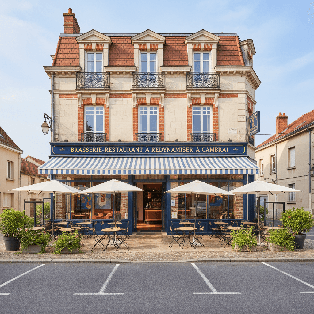 Bar-brasserie à Cambrai : terrasse - licence IV - Image 1