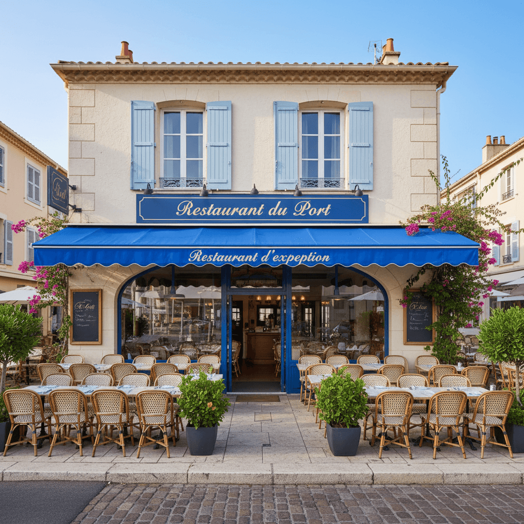 Restaurant 40 couverts à Saint-Tropez : terrasse - extraction - Image 1