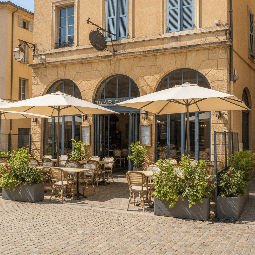 Bar-brasserie 85m² à Vence : terrasse - Image 1
