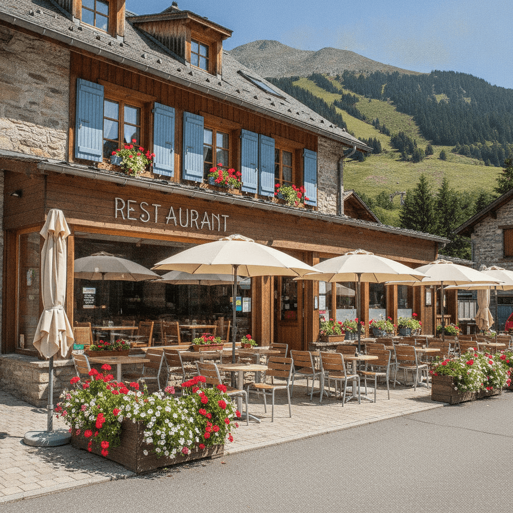 Restaurant 110m² à Saint-Léger-les-Mélèzes : terrasse - extraction - Image 1
