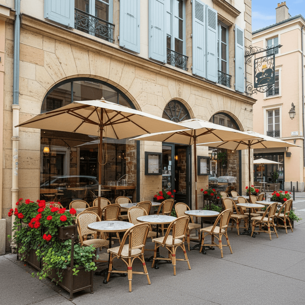 Restaurant 54m² à Lyon : terrasse - extraction - Image 1