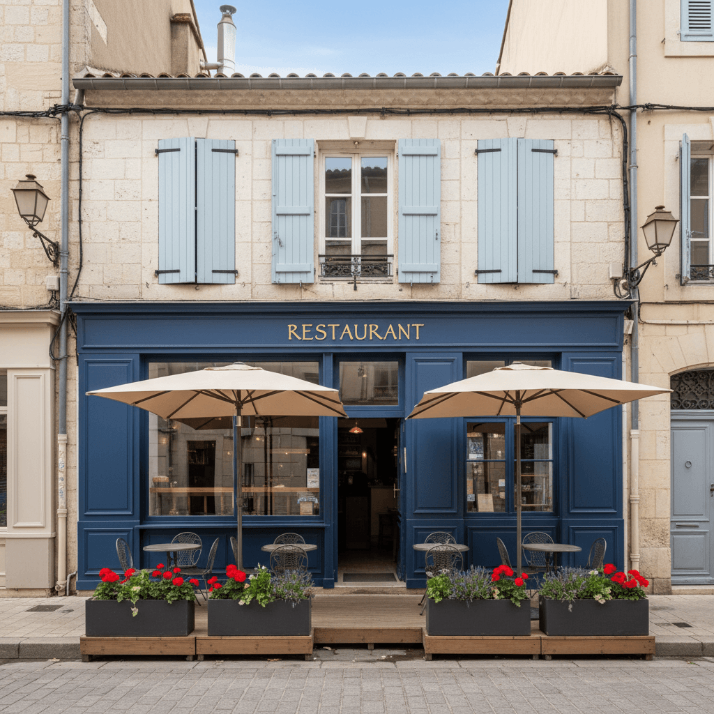 Restaurant 45m² à Montpellier : terrasse - extraction