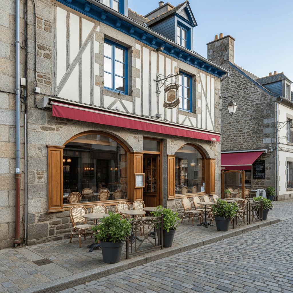 Restaurant 125m² à Le Faouët : terrasse - extraction - Image 1