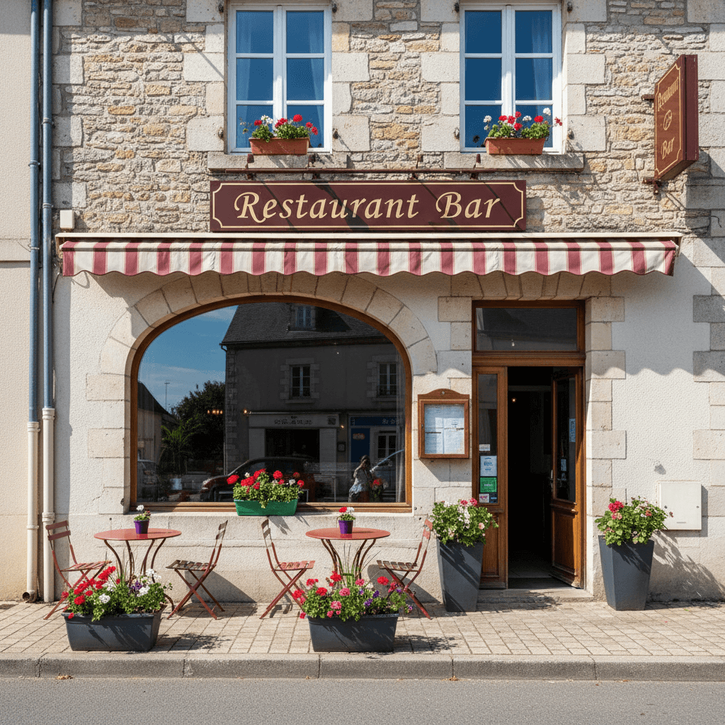 Restaurant 130m² à Monts-Sur-Guesnes : terrasse - licence IV - Image 1