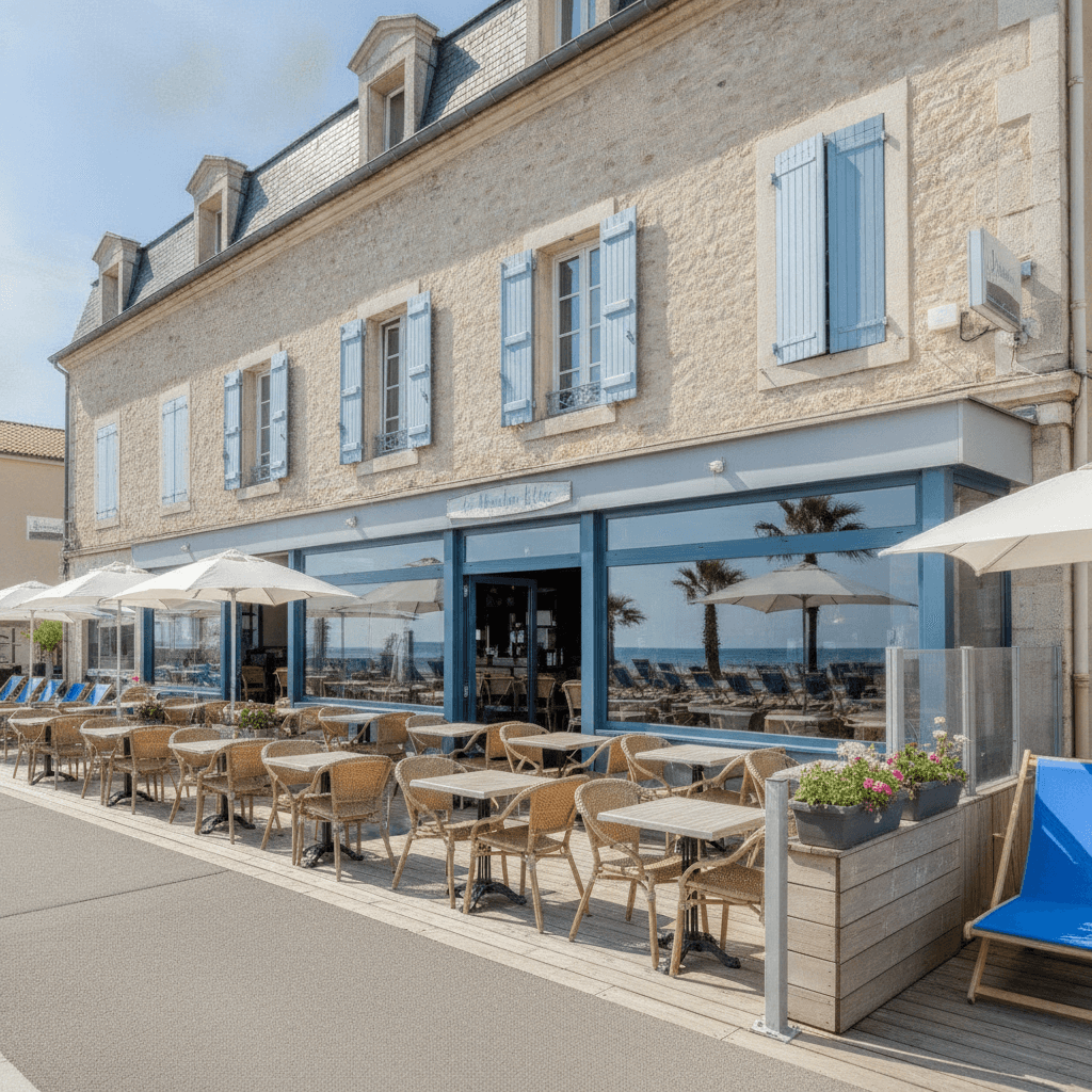 Bar-brasserie 1500m² à Le Barcarès : terrasse - licence IV - Image 1