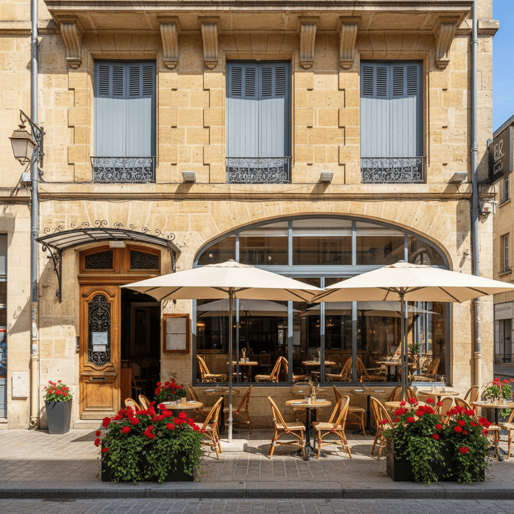 Restaurant 66m² à Bordeaux : terrasse - licence IV