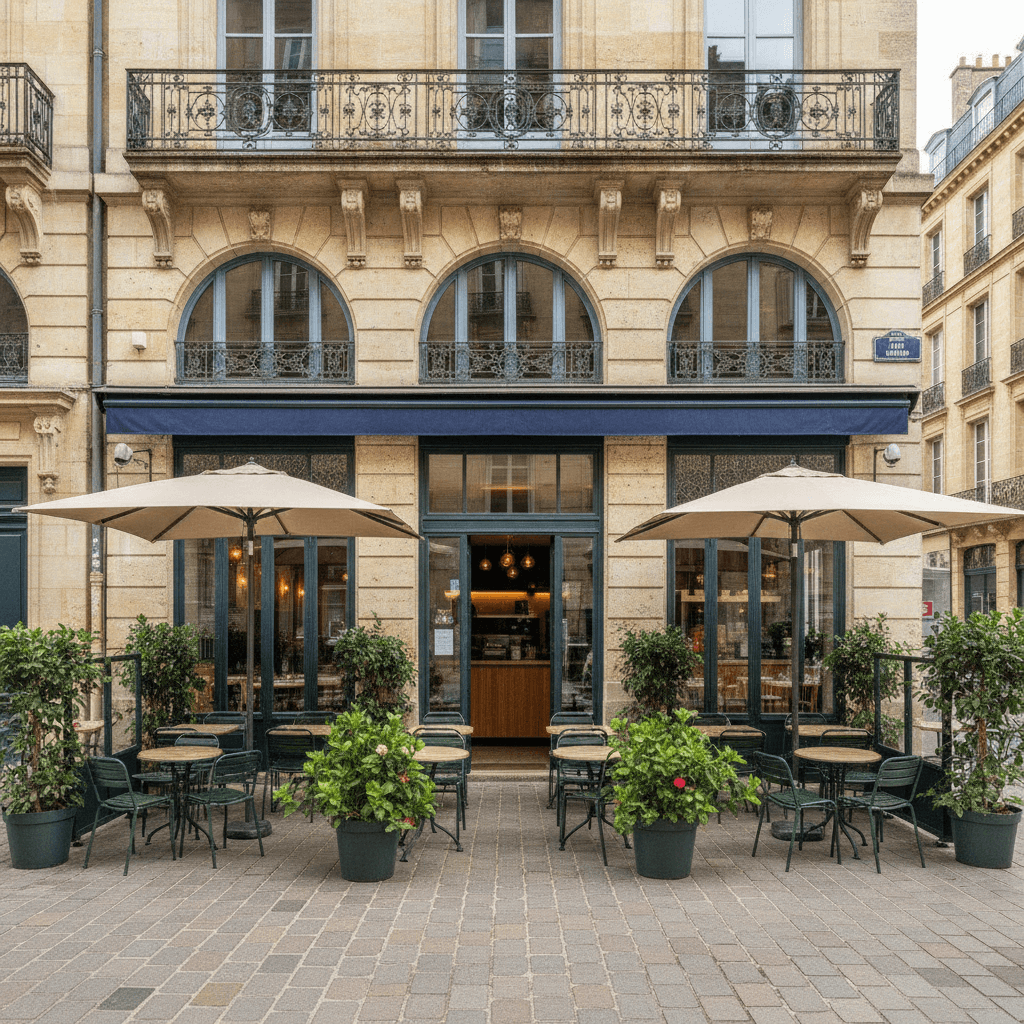 Restaurant 81m² à Bordeaux : terrasse - licence IV