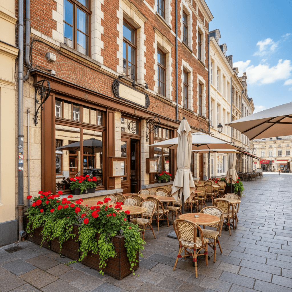 Restaurant 90m² à Lille : terrasse - licence IV
