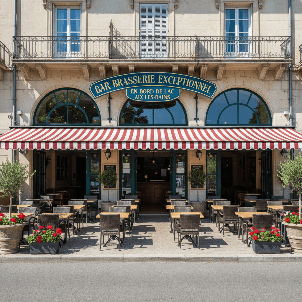Bar-brasserie 495m² à Aix-Les-Bains : terrasse - licence IV - Image 1