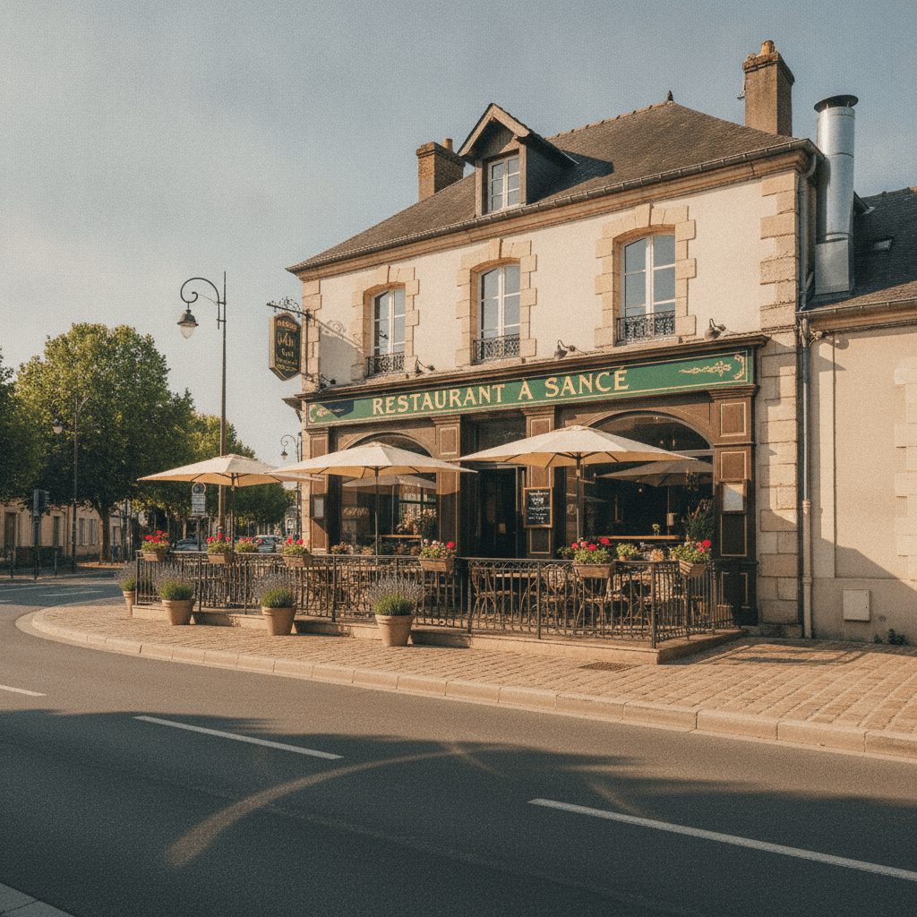 Restaurant à Sancé : terrasse - extraction - Image 1