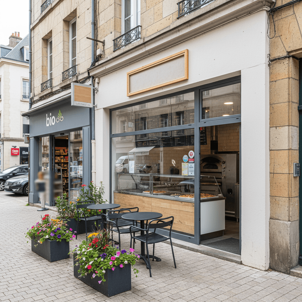 Fast-food 43m² à Nantes : terrasse - licence IV